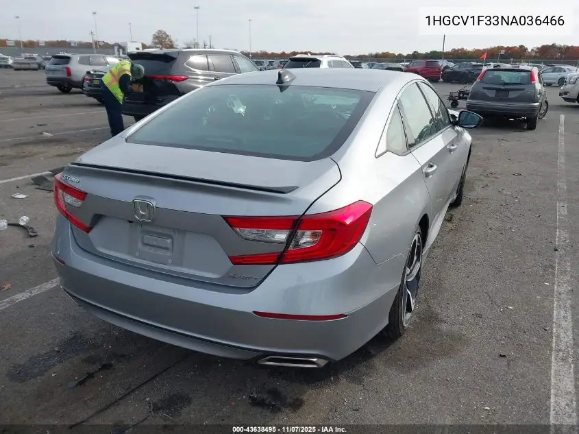 1HGCV1F33NA036466 2022 Honda Accord Sport