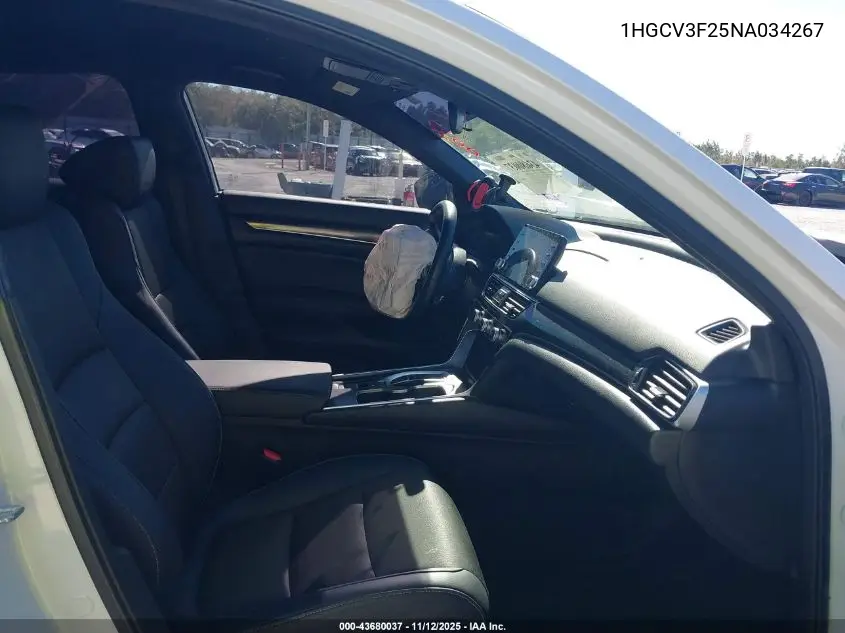 1HGCV3F25NA034267 2022 Honda Accord Hybrid Sport