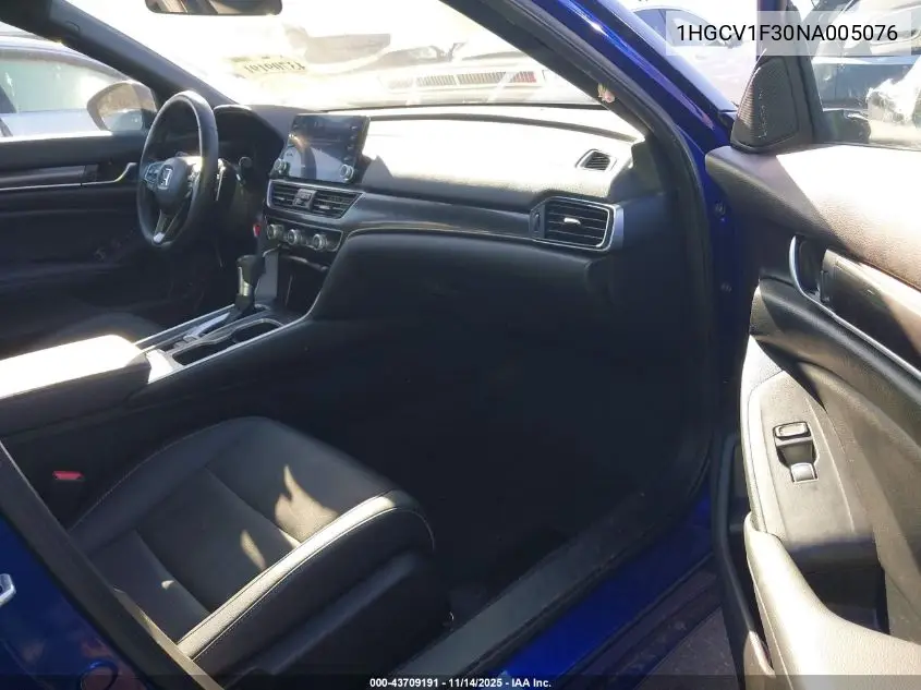 1HGCV1F30NA005076 2022 Honda Accord Sport