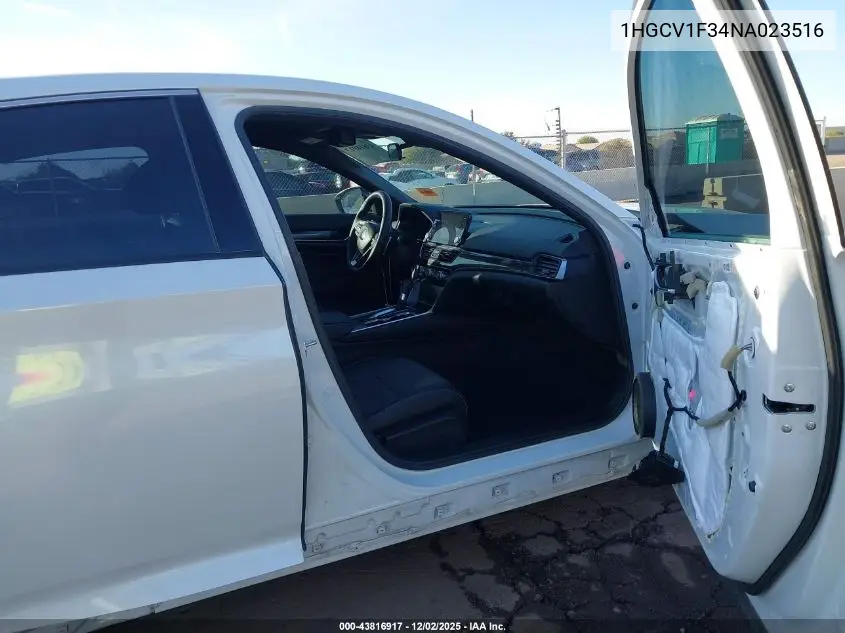 1HGCV1F34NA023516 2022 Honda Accord Sport