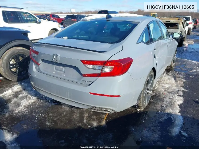 1HGCV1F36NA112665 2022 Honda Accord Sport