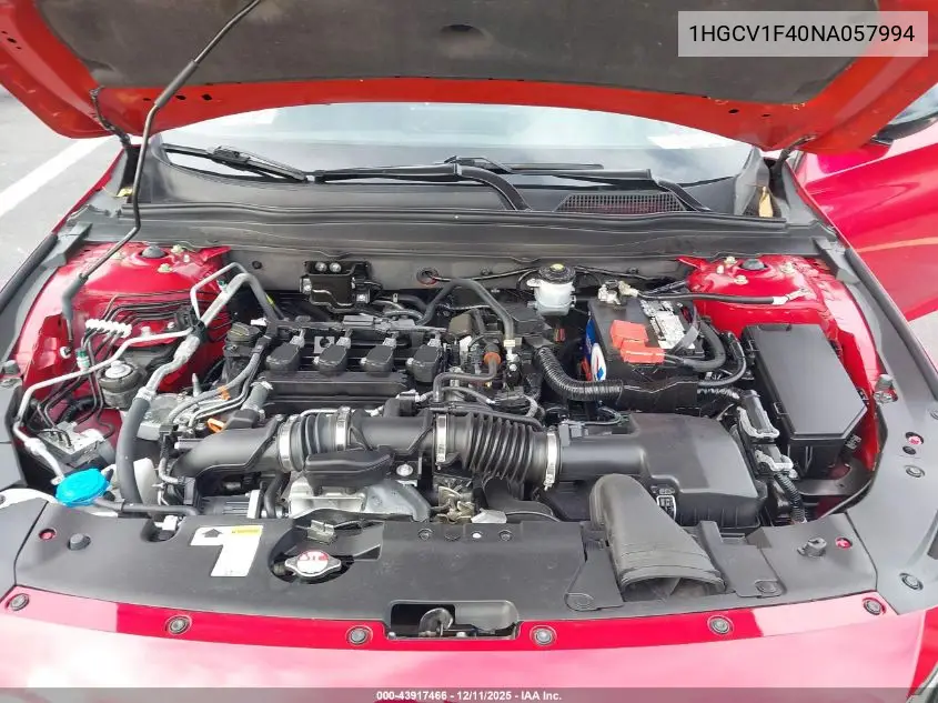 1HGCV1F40NA057994 2022 Honda Accord Sport Se