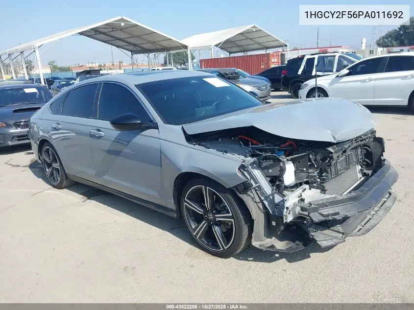1HGCY2F56PA011692 2023 Honda Accord Hybrid Sport