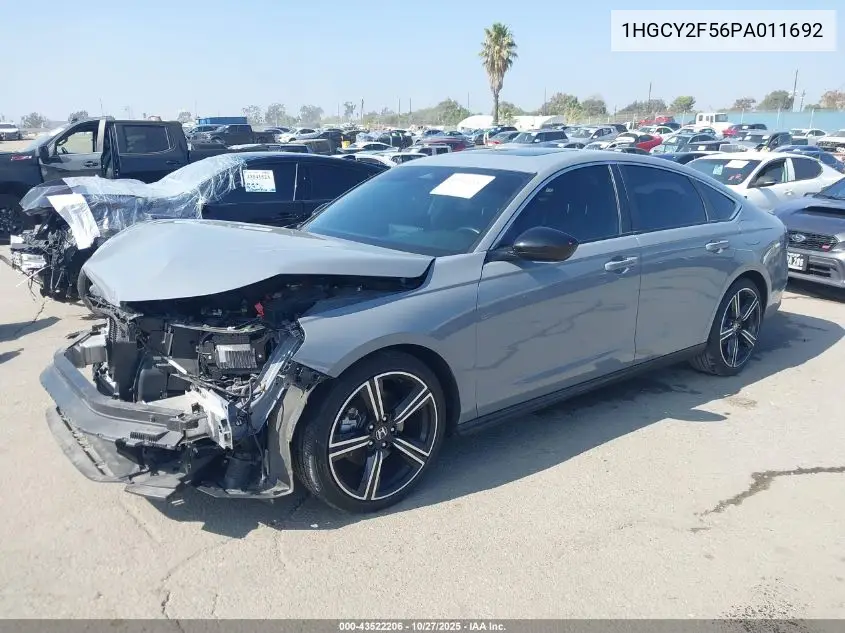 1HGCY2F56PA011692 2023 Honda Accord Hybrid Sport