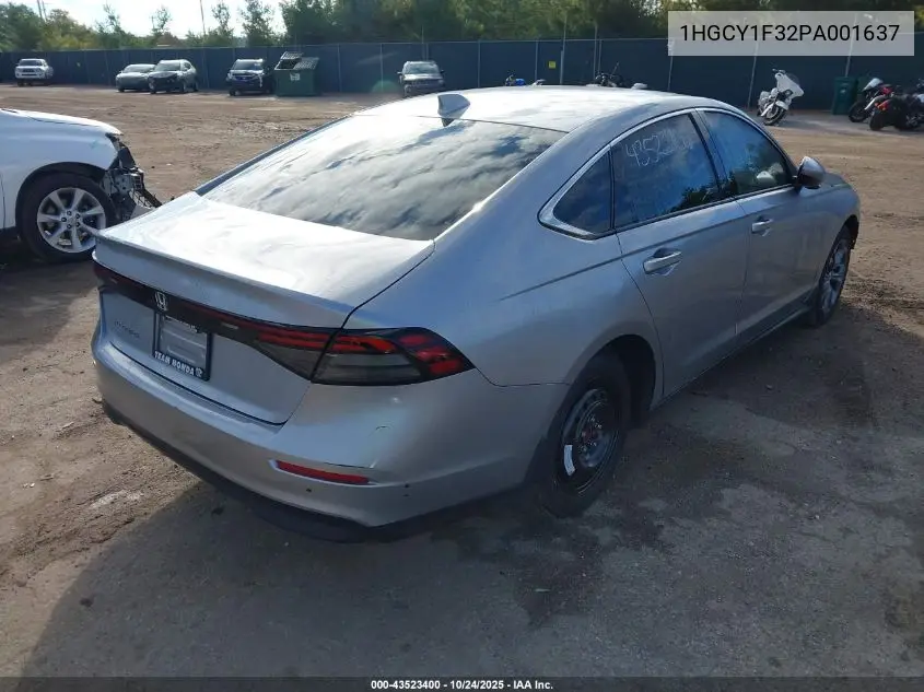 1HGCY1F32PA001637 2023 Honda Accord Ex