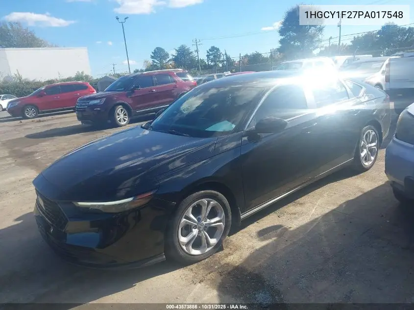 1HGCY1F27PA017548 2023 Honda Accord Lx