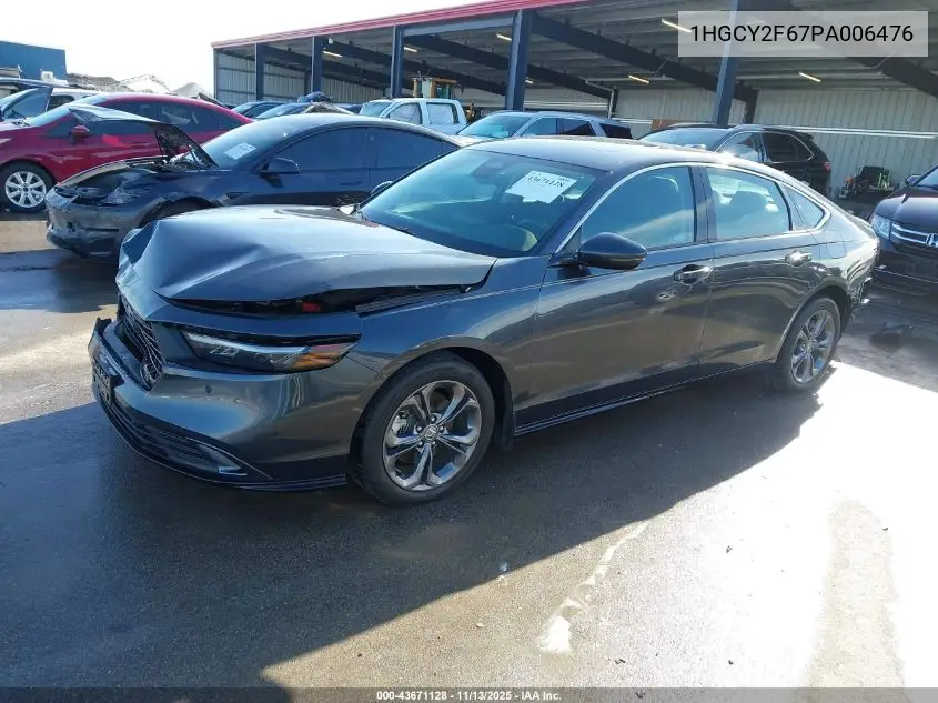 1HGCY2F67PA006476 2023 Honda Accord Hybrid Ex-L