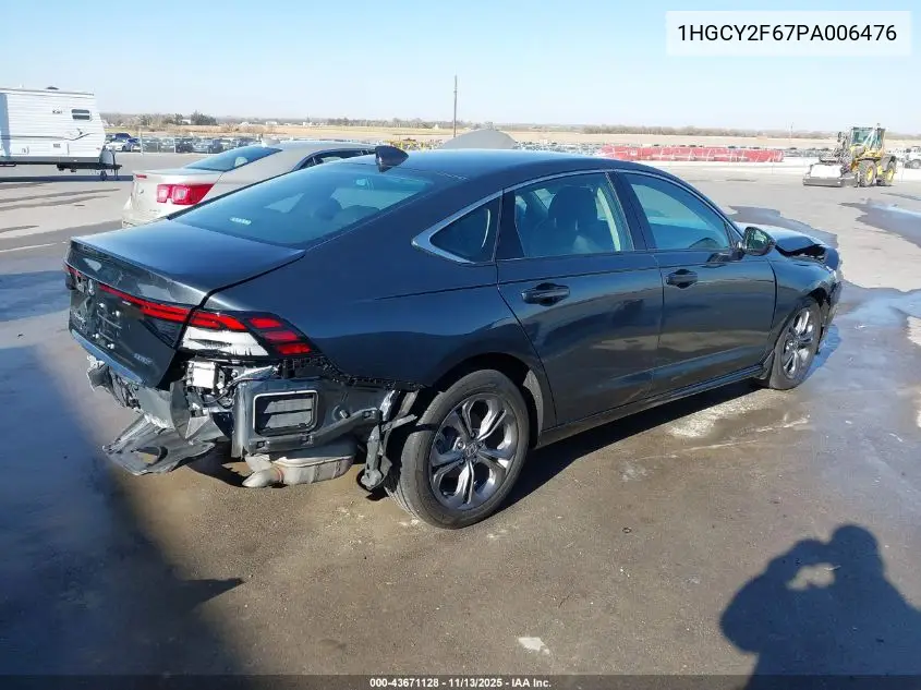 1HGCY2F67PA006476 2023 Honda Accord Hybrid Ex-L