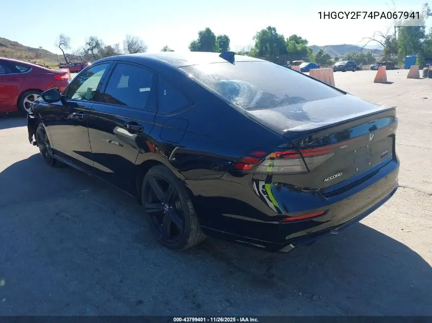 1HGCY2F74PA067941 2023 Honda Accord Hybrid Sport-L