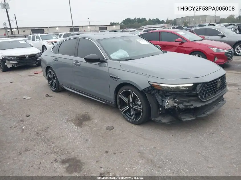 1HGCY2F53PA005008 2023 Honda Accord Hybrid Sport