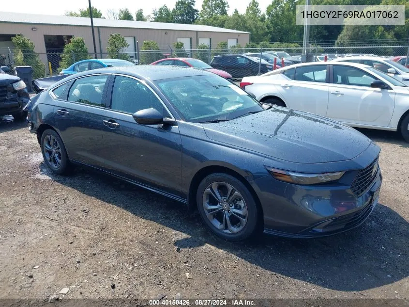 1HGCY2F69RA017062 2024 Honda Accord Hybrid Ex-L