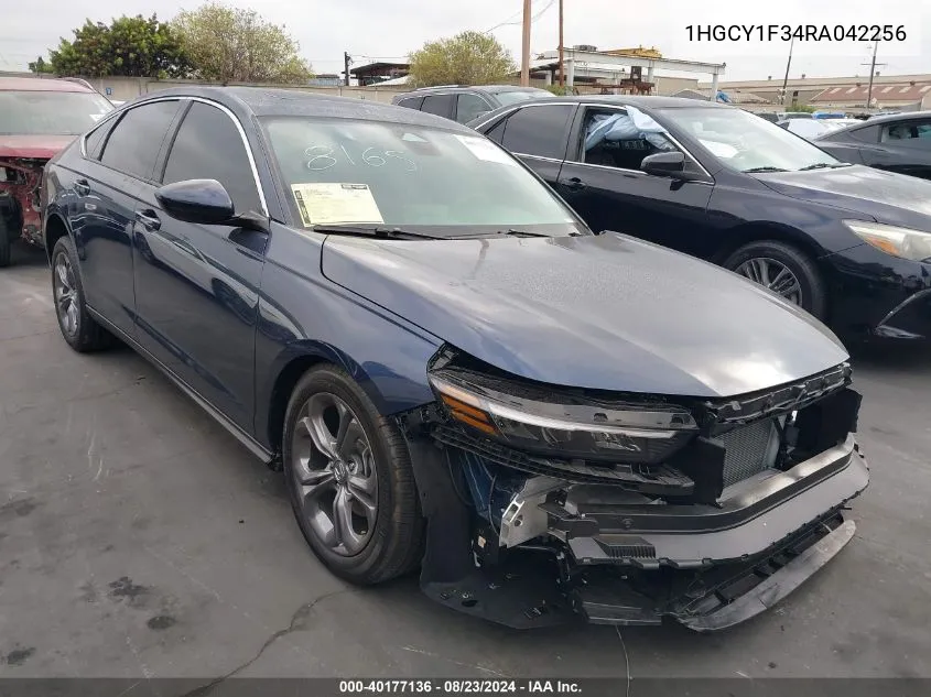 2024 Honda Accord Ex VIN: 1HGCY1F34RA042256 Lot: 40177136