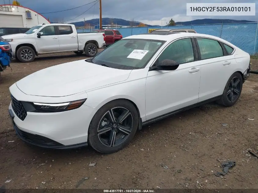 1HGCY2F53RA010101 2024 Honda Accord Hybrid Sport