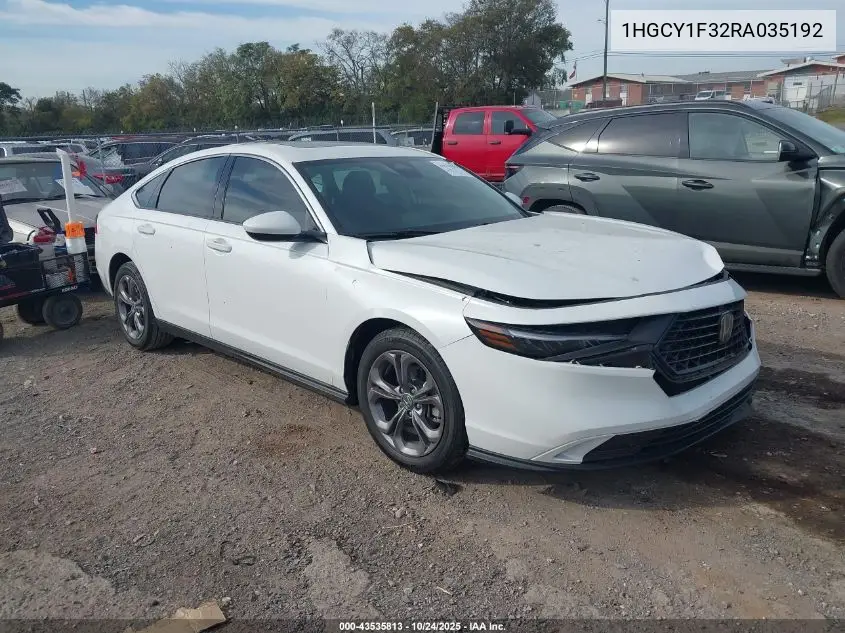 1HGCY1F32RA035192 2024 Honda Accord Ex