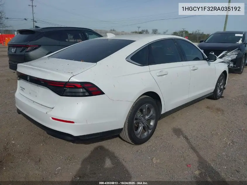 1HGCY1F32RA035192 2024 Honda Accord Ex