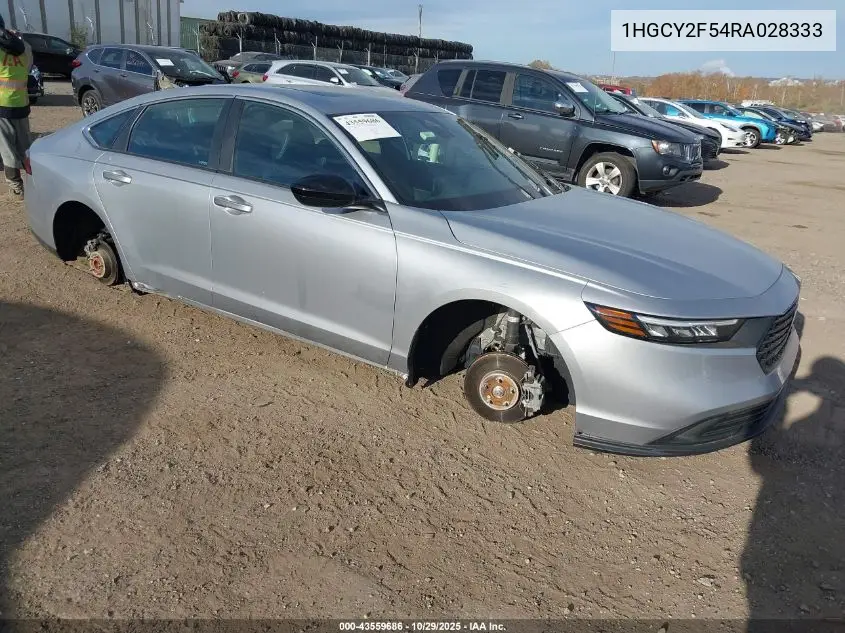 1HGCY2F54RA028333 2024 Honda Accord Hybrid Sport