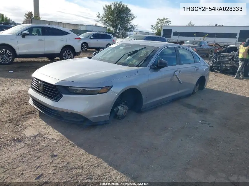 1HGCY2F54RA028333 2024 Honda Accord Hybrid Sport