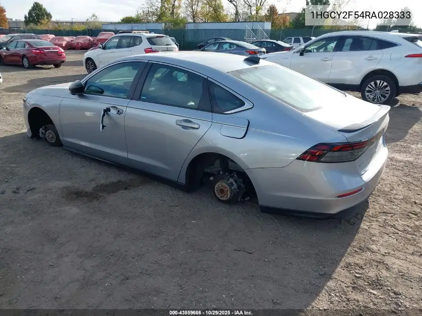 1HGCY2F54RA028333 2024 Honda Accord Hybrid Sport