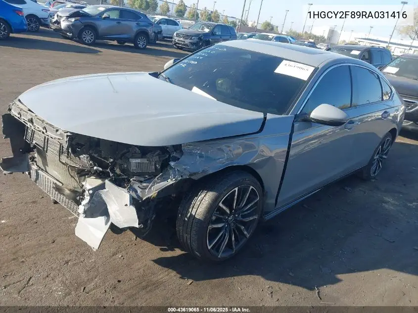 1HGCY2F89RA031416 2024 Honda Accord Hybrid Touring