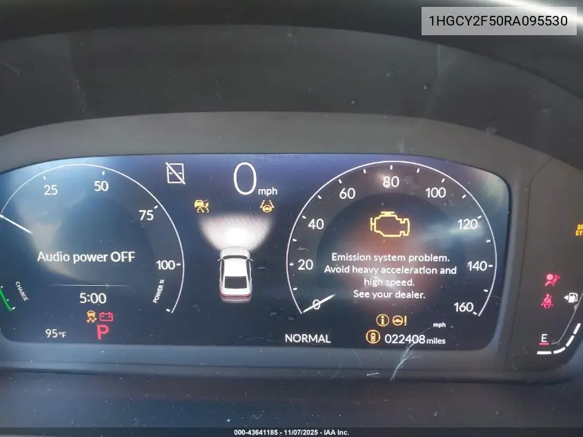 1HGCY2F50RA095530 2024 Honda Accord Hybrid Sport