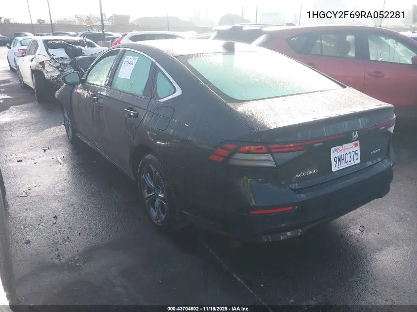1HGCY2F69RA052281 2024 Honda Accord Hybrid Ex-L