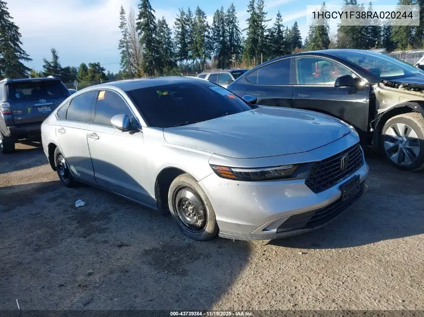 1HGCY1F38RA020244 2024 Honda Accord Ex