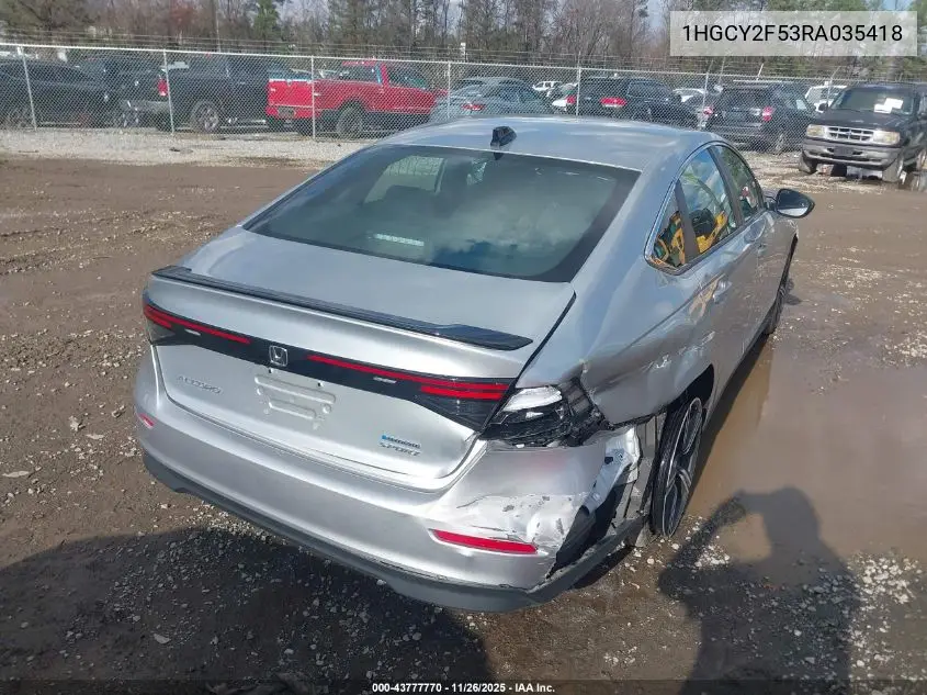 1HGCY2F53RA035418 2024 Honda Accord Hybrid Sport