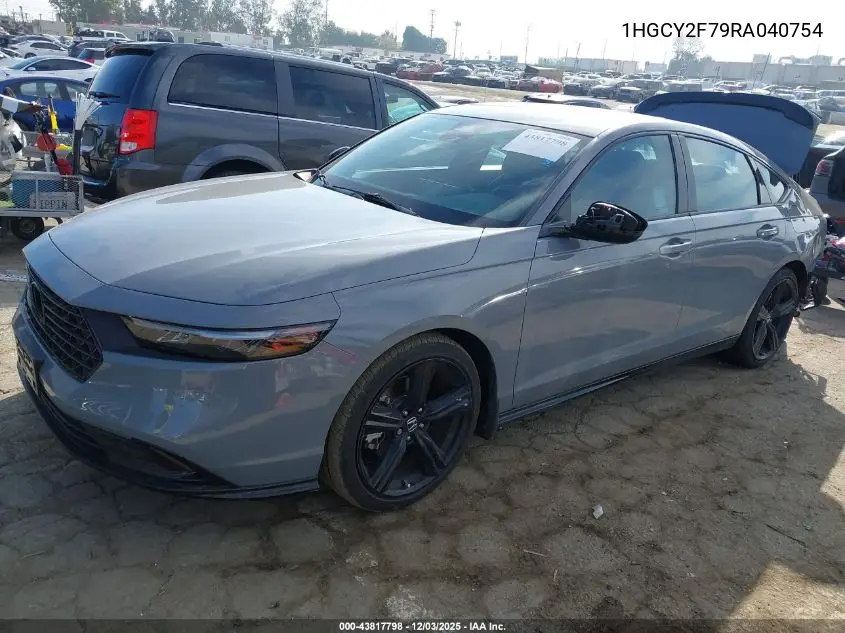 1HGCY2F79RA040754 2024 Honda Accord Hybrid Sport-L