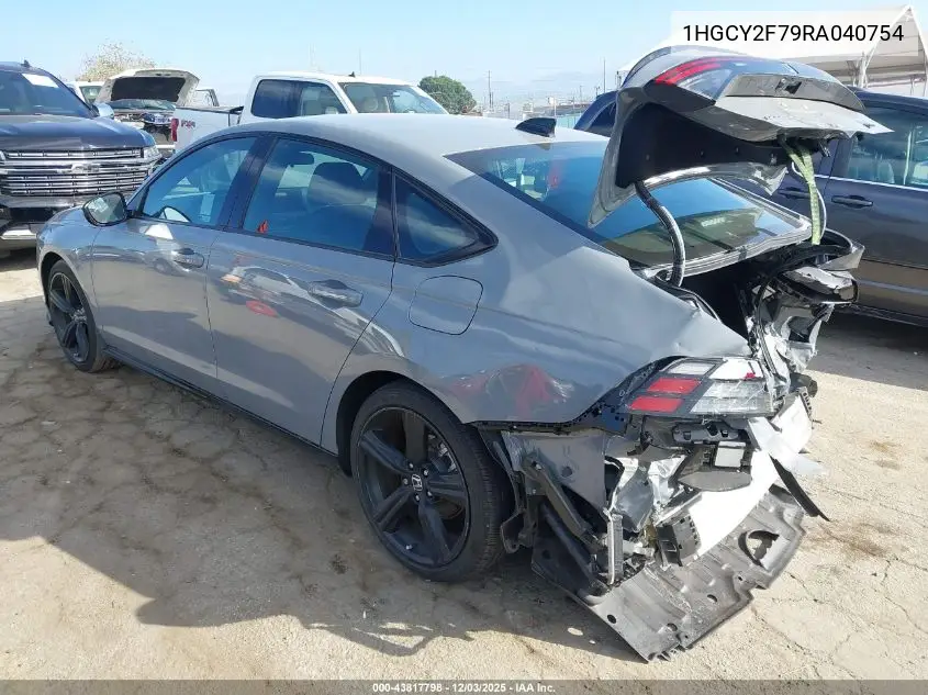 1HGCY2F79RA040754 2024 Honda Accord Hybrid Sport-L