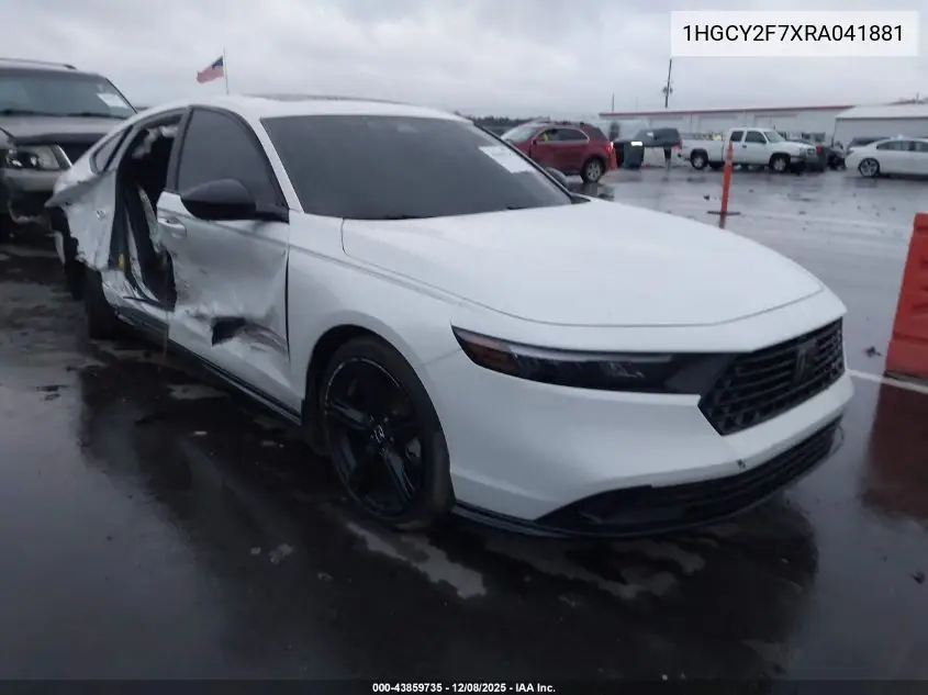 1HGCY2F7XRA041881 2024 Honda Accord Hybrid Sport-L