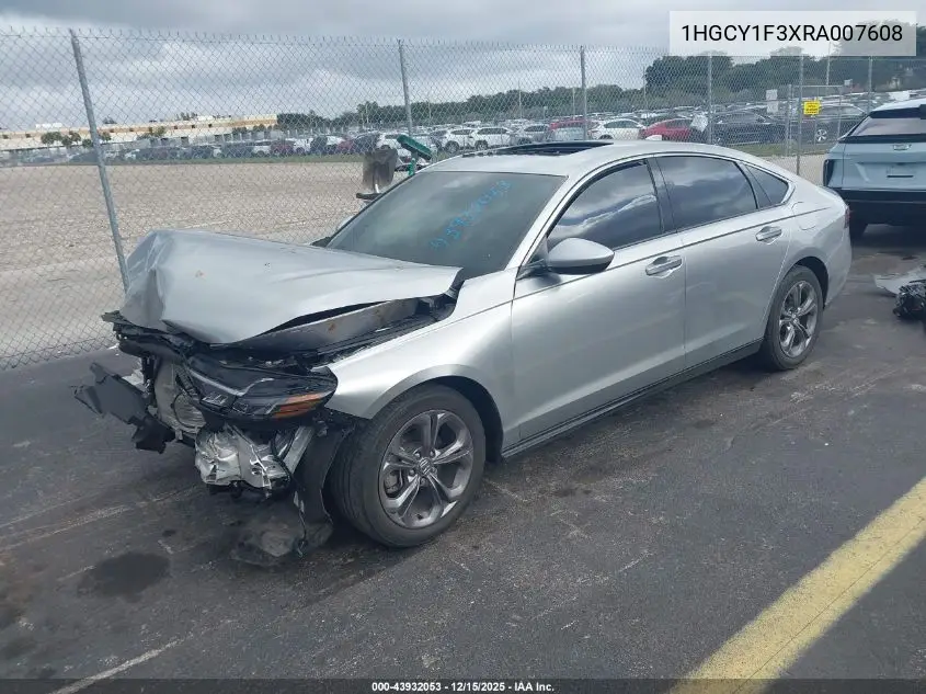1HGCY1F3XRA007608 2024 Honda Accord Ex