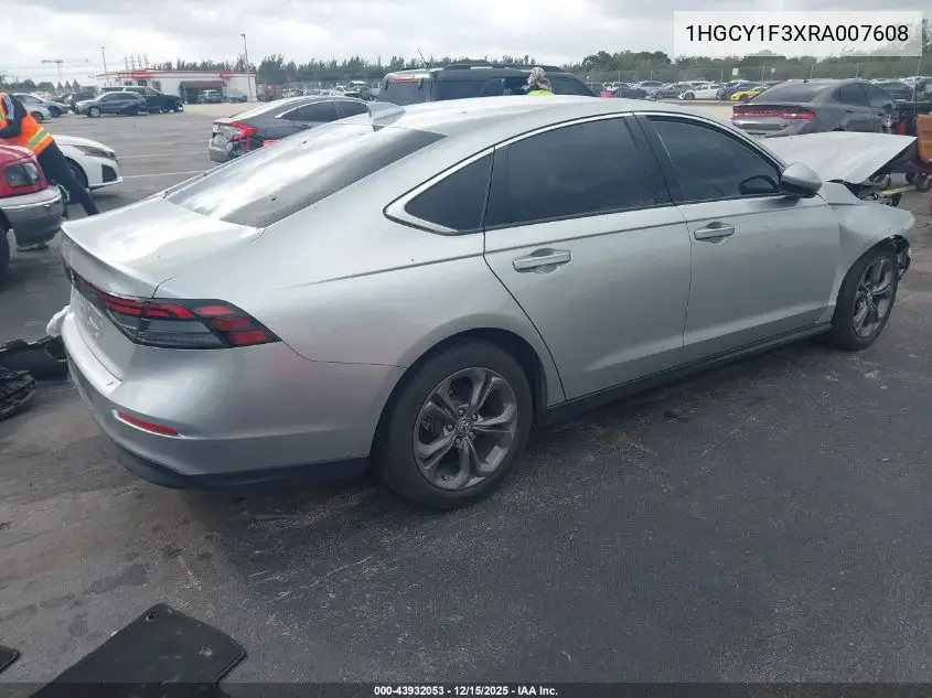1HGCY1F3XRA007608 2024 Honda Accord Ex