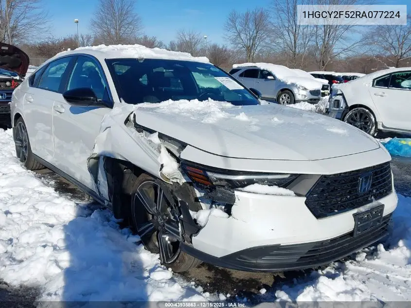 1HGCY2F52RA077224 2024 Honda Accord Hybrid Sport