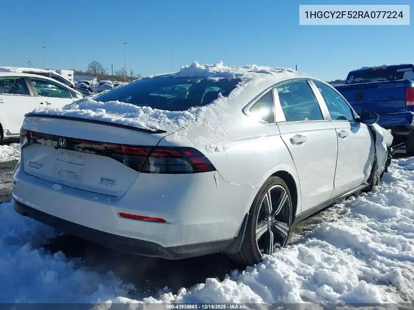 1HGCY2F52RA077224 2024 Honda Accord Hybrid Sport