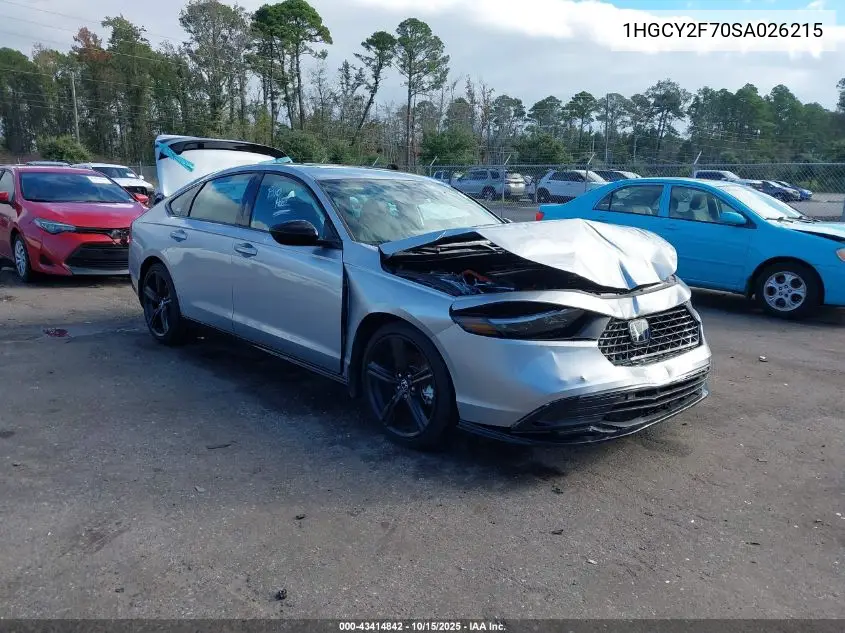 1HGCY2F70SA026215 2025 Honda Accord Hybrid Sport-L