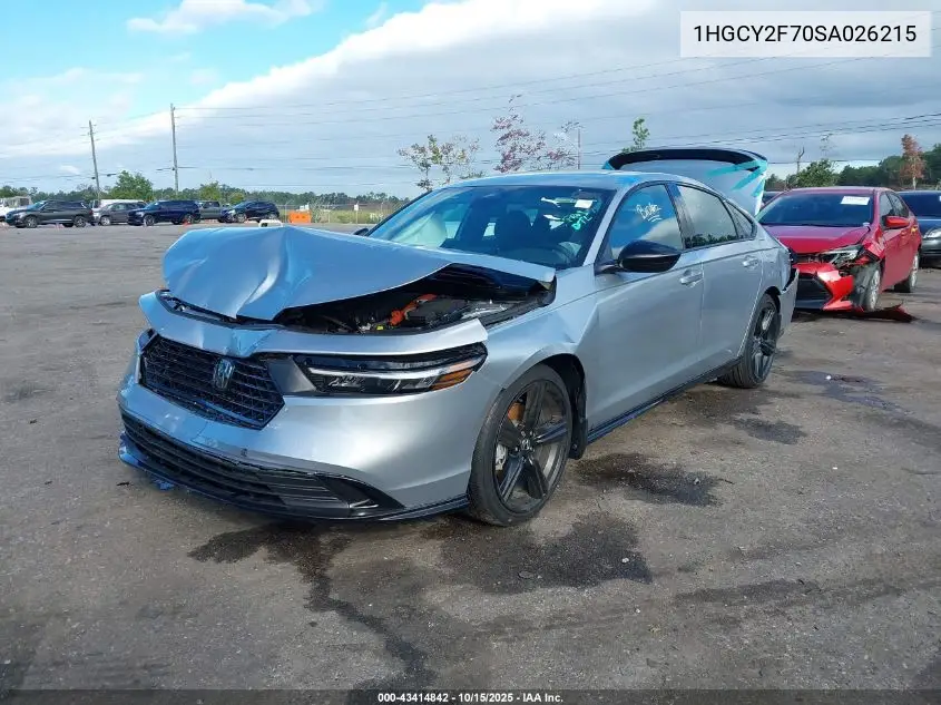 1HGCY2F70SA026215 2025 Honda Accord Hybrid Sport-L