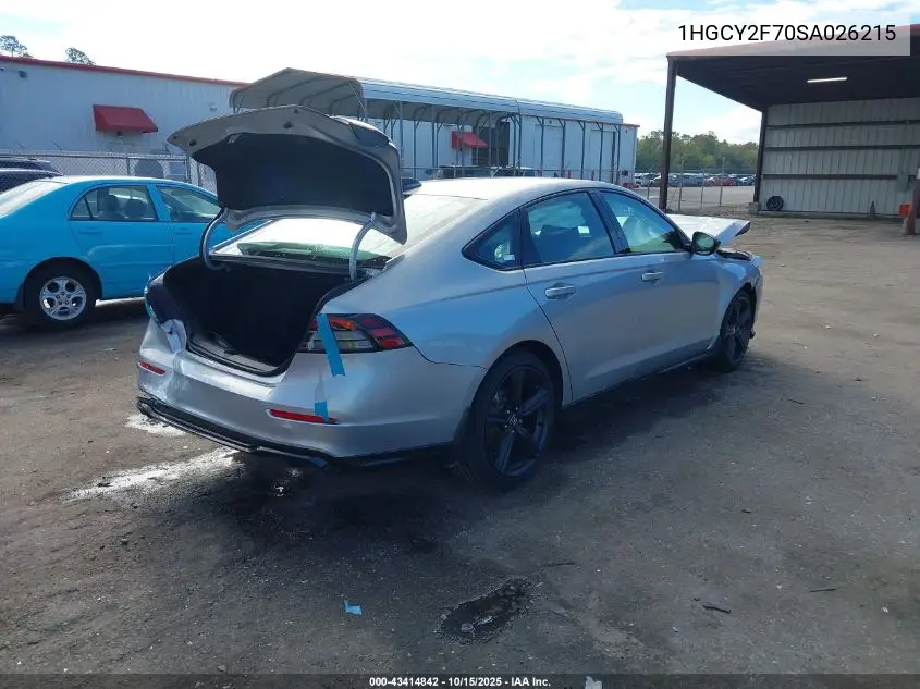 1HGCY2F70SA026215 2025 Honda Accord Hybrid Sport-L