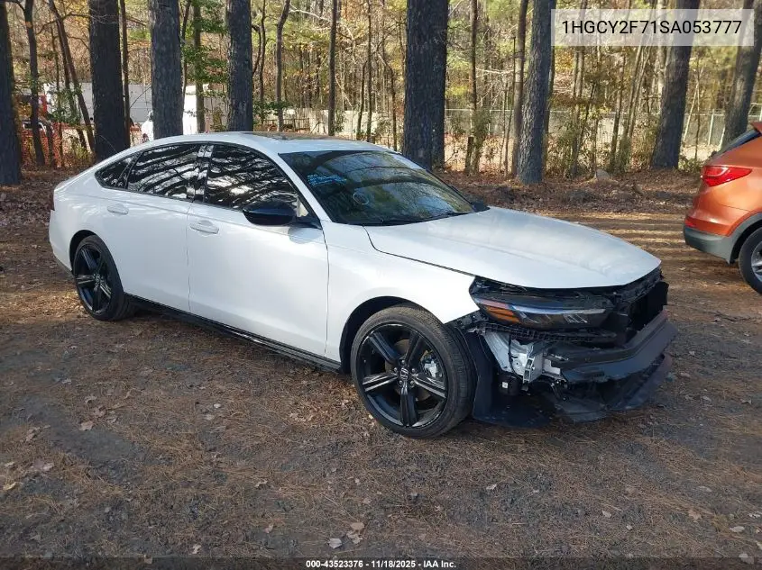 1HGCY2F71SA053777 2025 Honda Accord Hybrid Sport-L