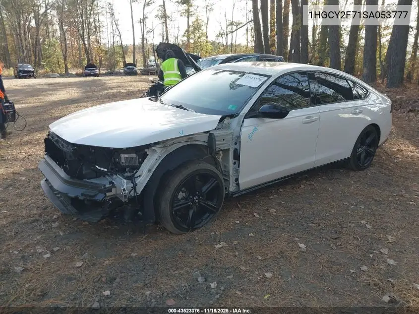 1HGCY2F71SA053777 2025 Honda Accord Hybrid Sport-L
