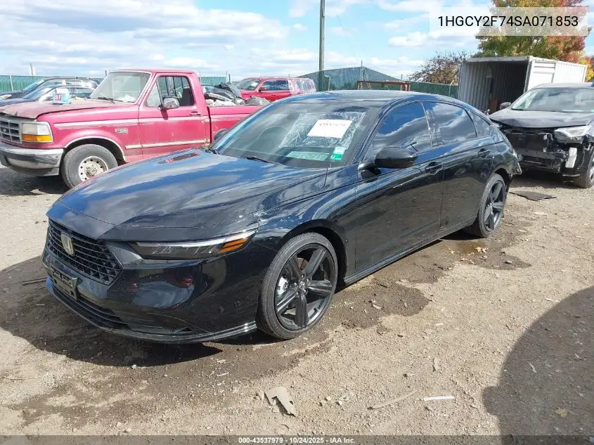 1HGCY2F74SA071853 2025 Honda Accord Hybrid Sport-L