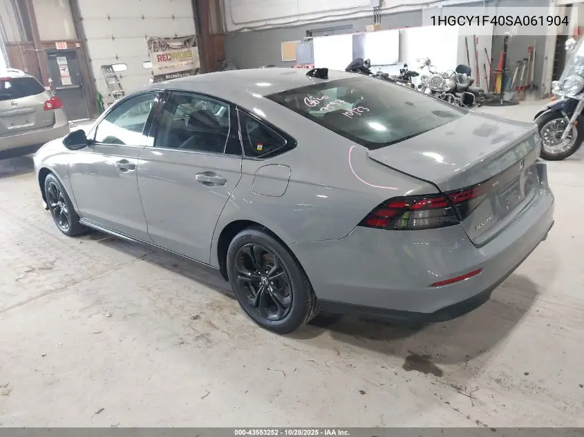 1HGCY1F40SA061904 2025 Honda Accord Se