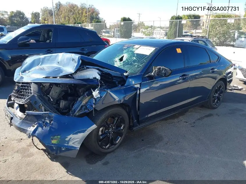 1HGCY1F40SA007731 2025 Honda Accord Se