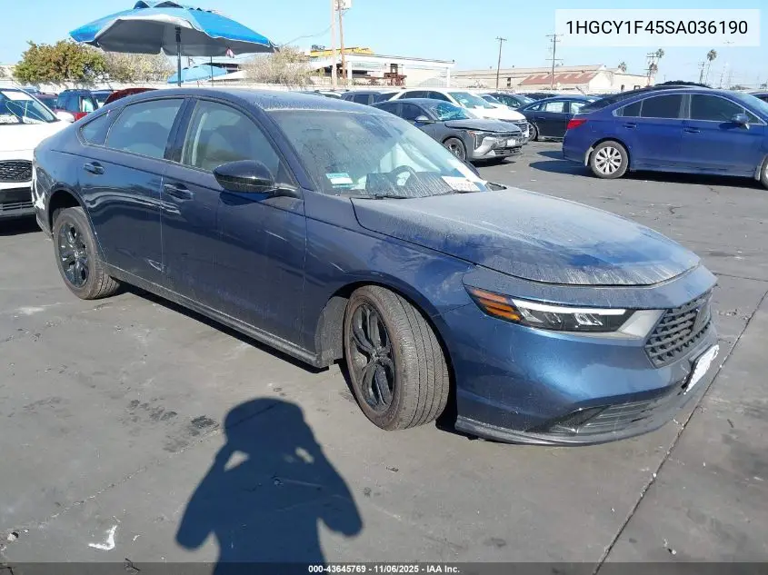 1HGCY1F45SA036190 2025 Honda Accord Se