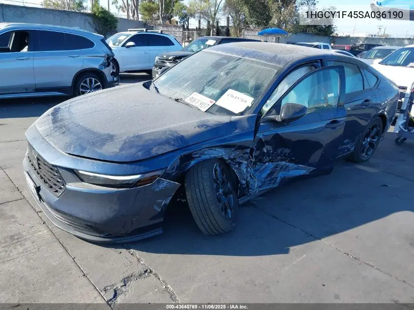 1HGCY1F45SA036190 2025 Honda Accord Se