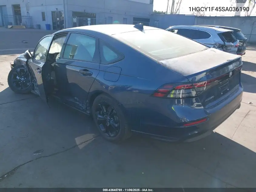 1HGCY1F45SA036190 2025 Honda Accord Se