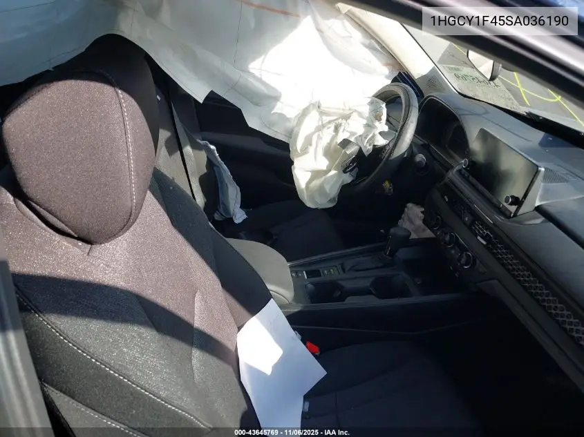 1HGCY1F45SA036190 2025 Honda Accord Se