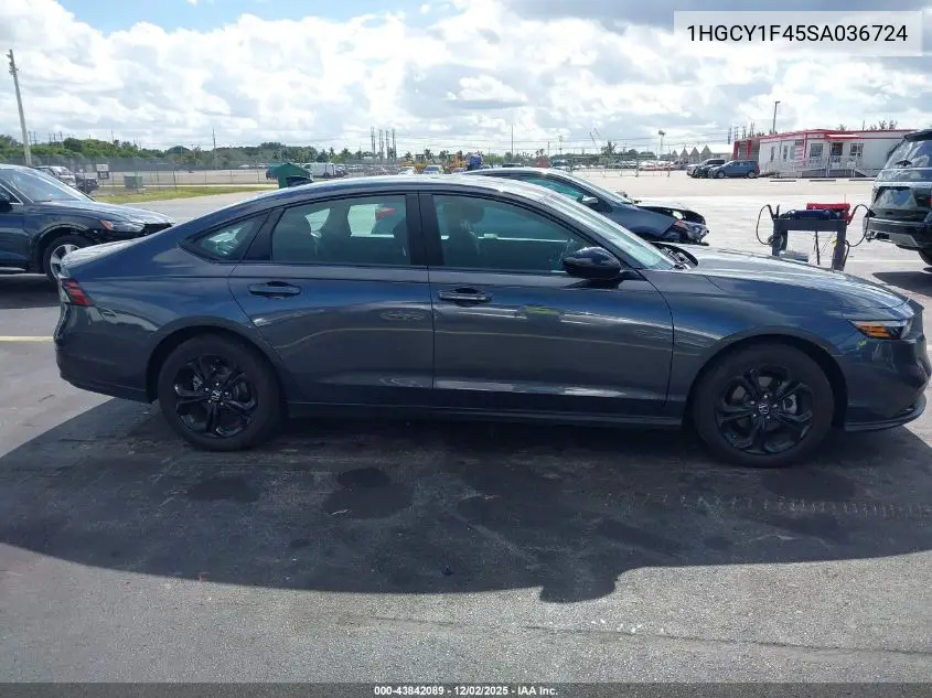 1HGCY1F45SA036724 2025 Honda Accord Se
