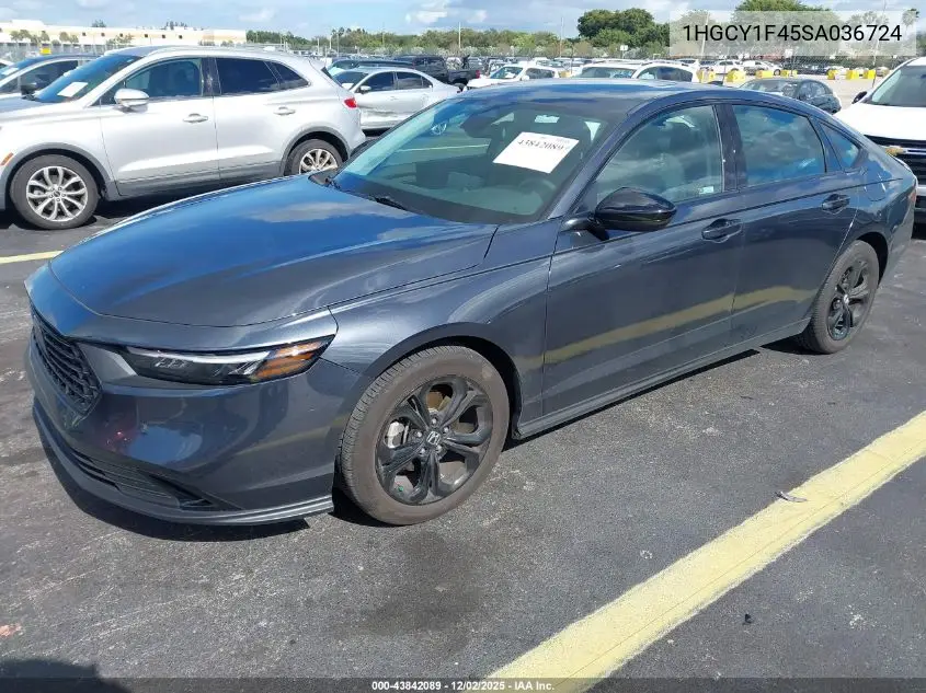 1HGCY1F45SA036724 2025 Honda Accord Se