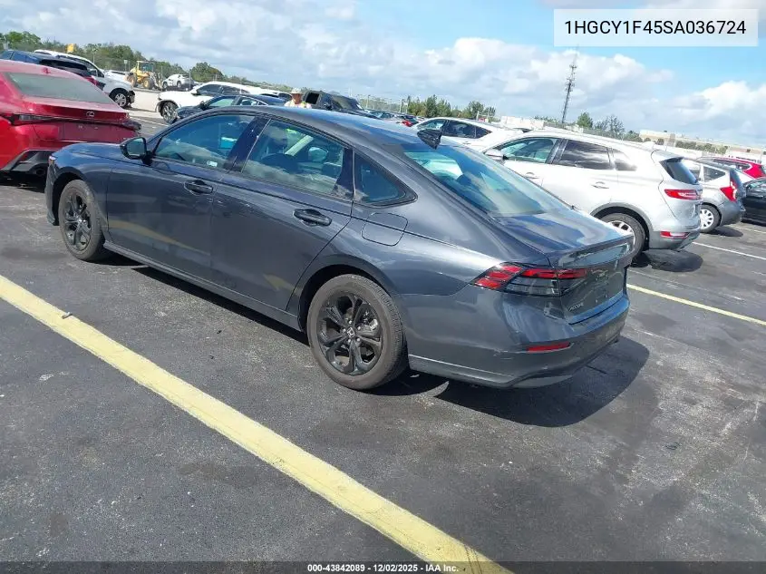 1HGCY1F45SA036724 2025 Honda Accord Se