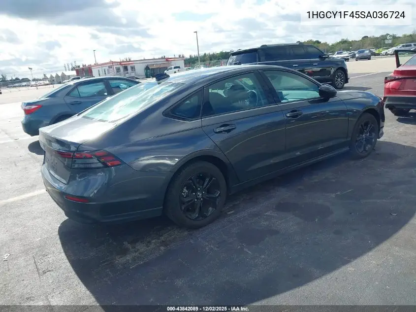 1HGCY1F45SA036724 2025 Honda Accord Se